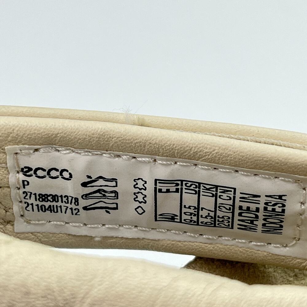Ecco Corksphere Beige Limestone Open Toe Slip On Strappy Sandals Women 9-9.5 - Picture 9 of 11